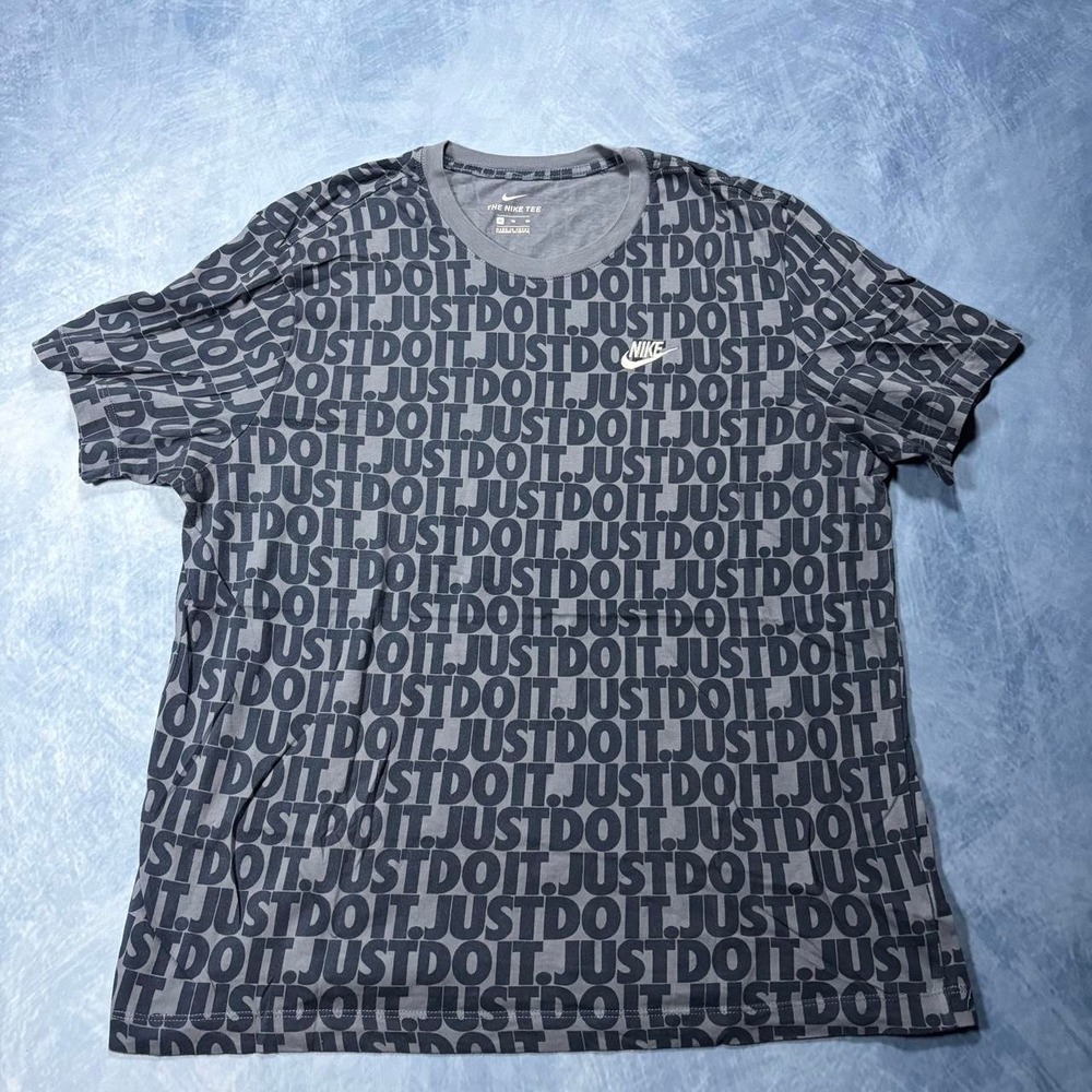 Nike blue Just Do It monogram graphic tee
